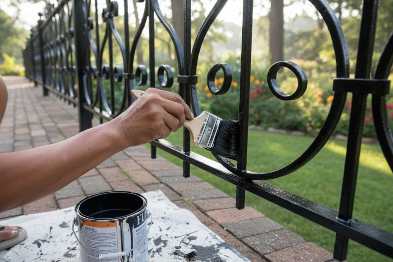 Steel Fence Painting